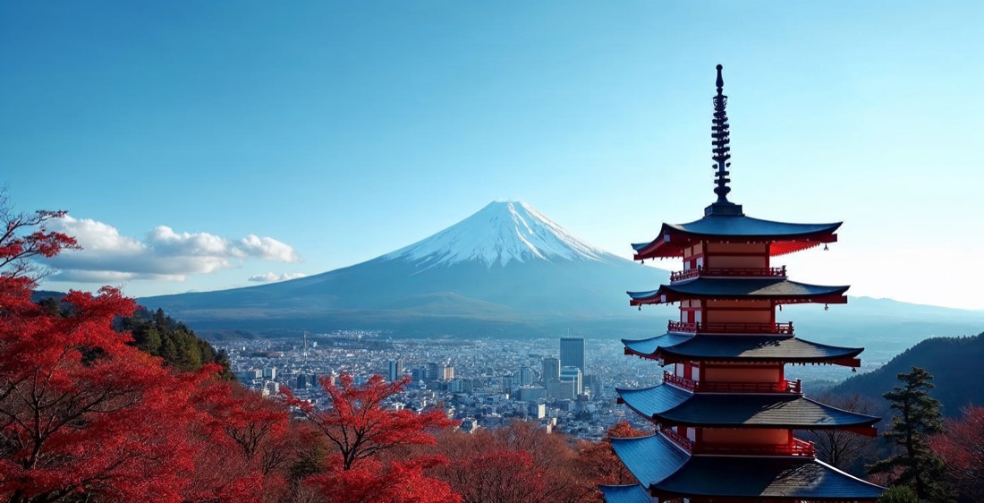 Mount Fuji and Chureito Pagoda, Japan