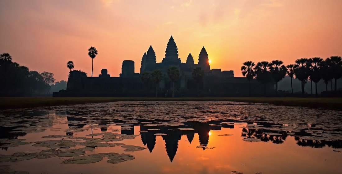 Angkor Wat at sunrise, Cambodia