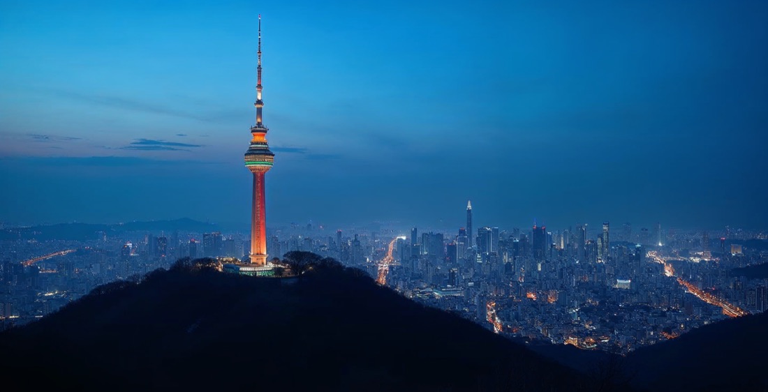 N Seoul Tower and Seoul skyline, South Korea