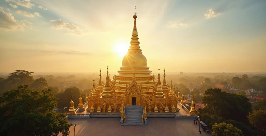 That Luang stupa in Vientiane, Laos