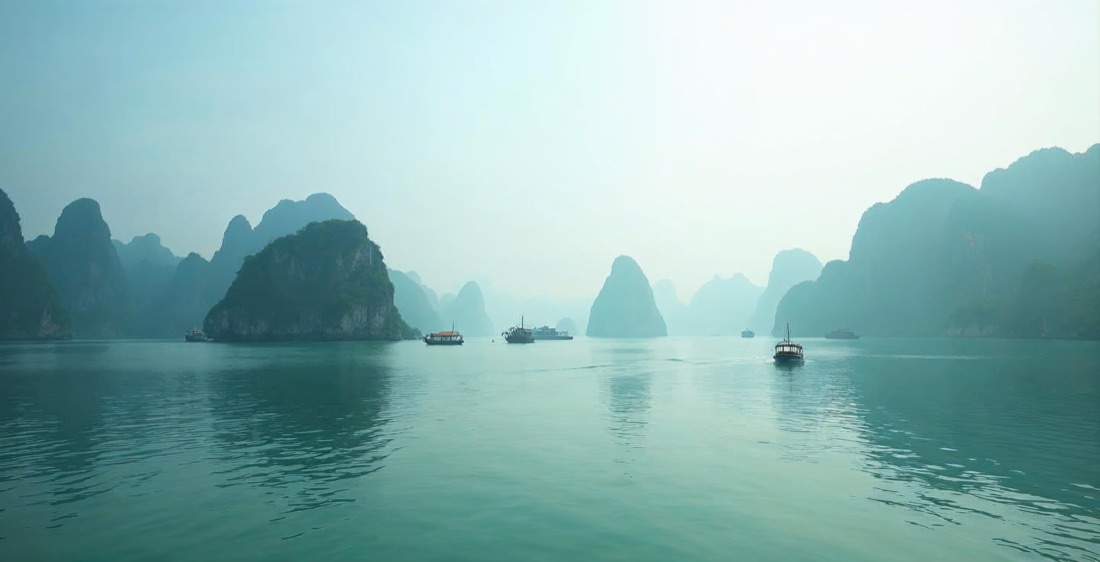 Ha Long Bay limestone karsts, Vietnam