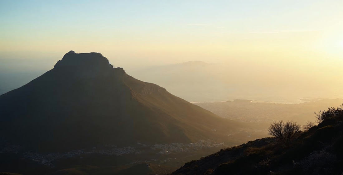 Table Mountain in Cape Town, South Africa.